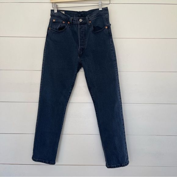 Levi’s Premium Button Fly 501 Dark Jeans - Picture 1 of 7